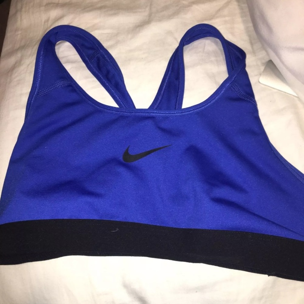 blue nike sports bra